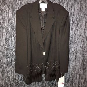 NWT Black blazer with fringes